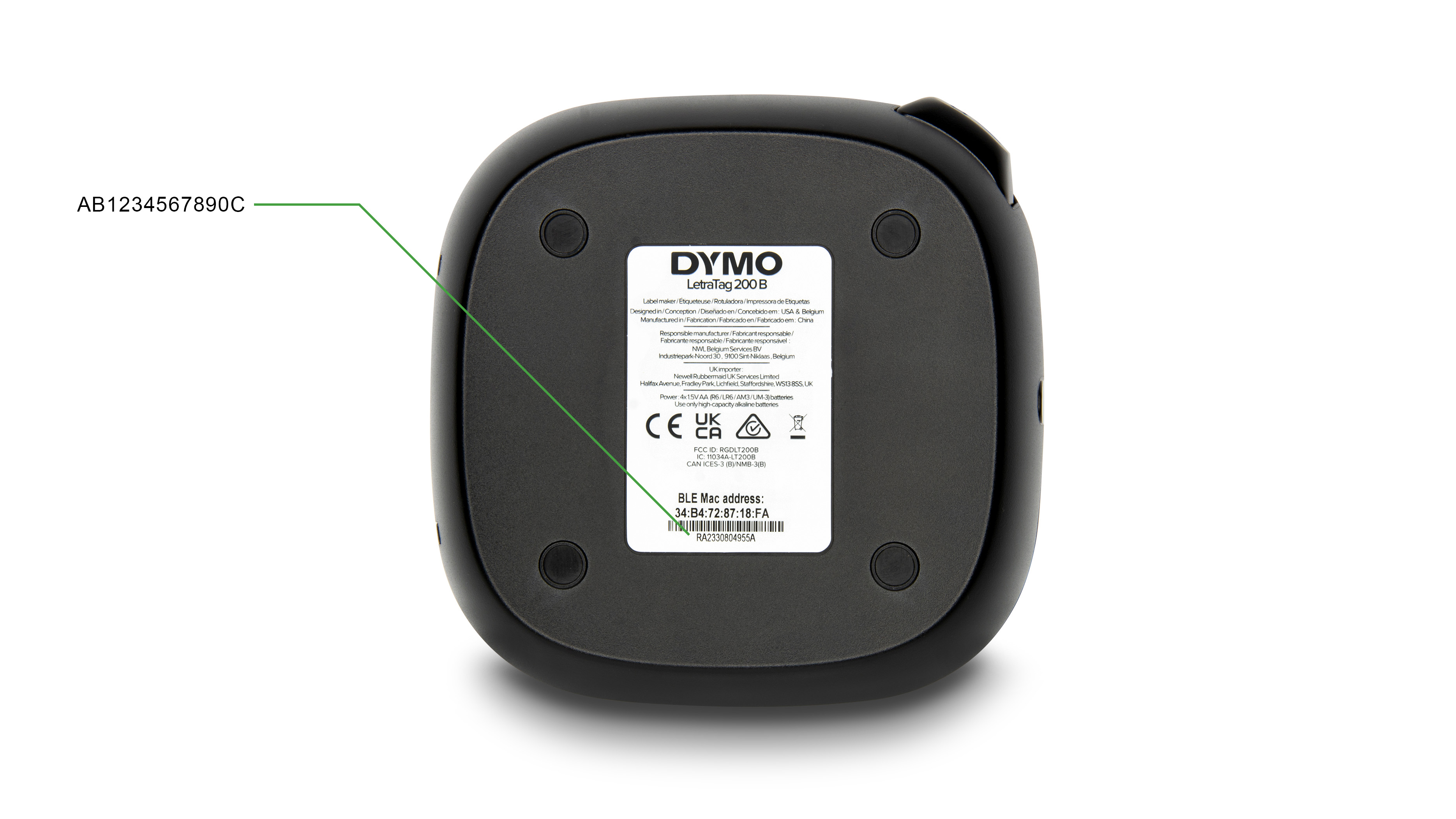 How to find the Serial Number of my DYMO device?