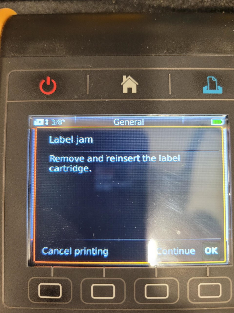 How to solve the 'label jam' error on my XTL 300 / XTL 500?