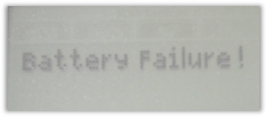 How to solve the 'battery failure' error on my LabelManager?