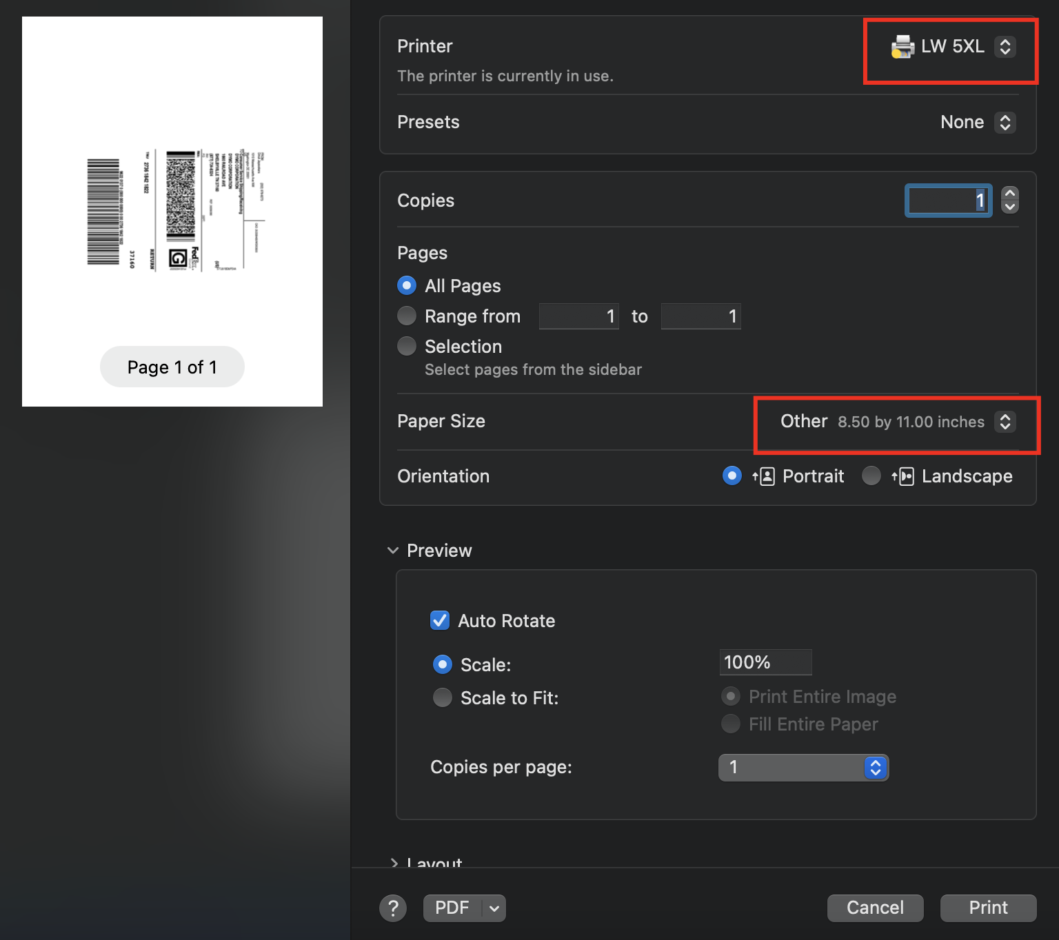 How do I print PDF documents with my LabelWriter?